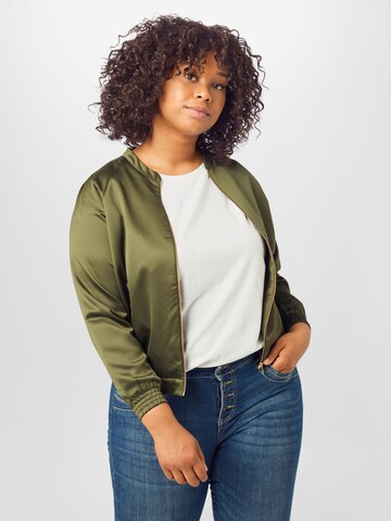 ABOUT YOU Curvy Between-Season Jacket 'Chani' in Green: front