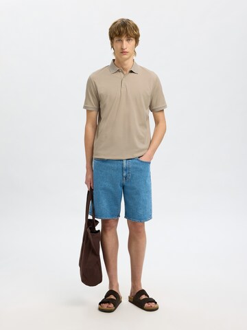 Maglietta 'SLHFave' di SELECTED HOMME in beige
