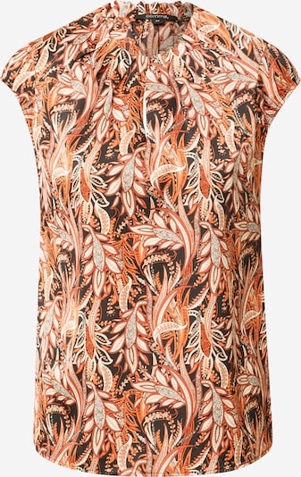COMMA Bluse in orange / schwarz / weiß, Produktansicht