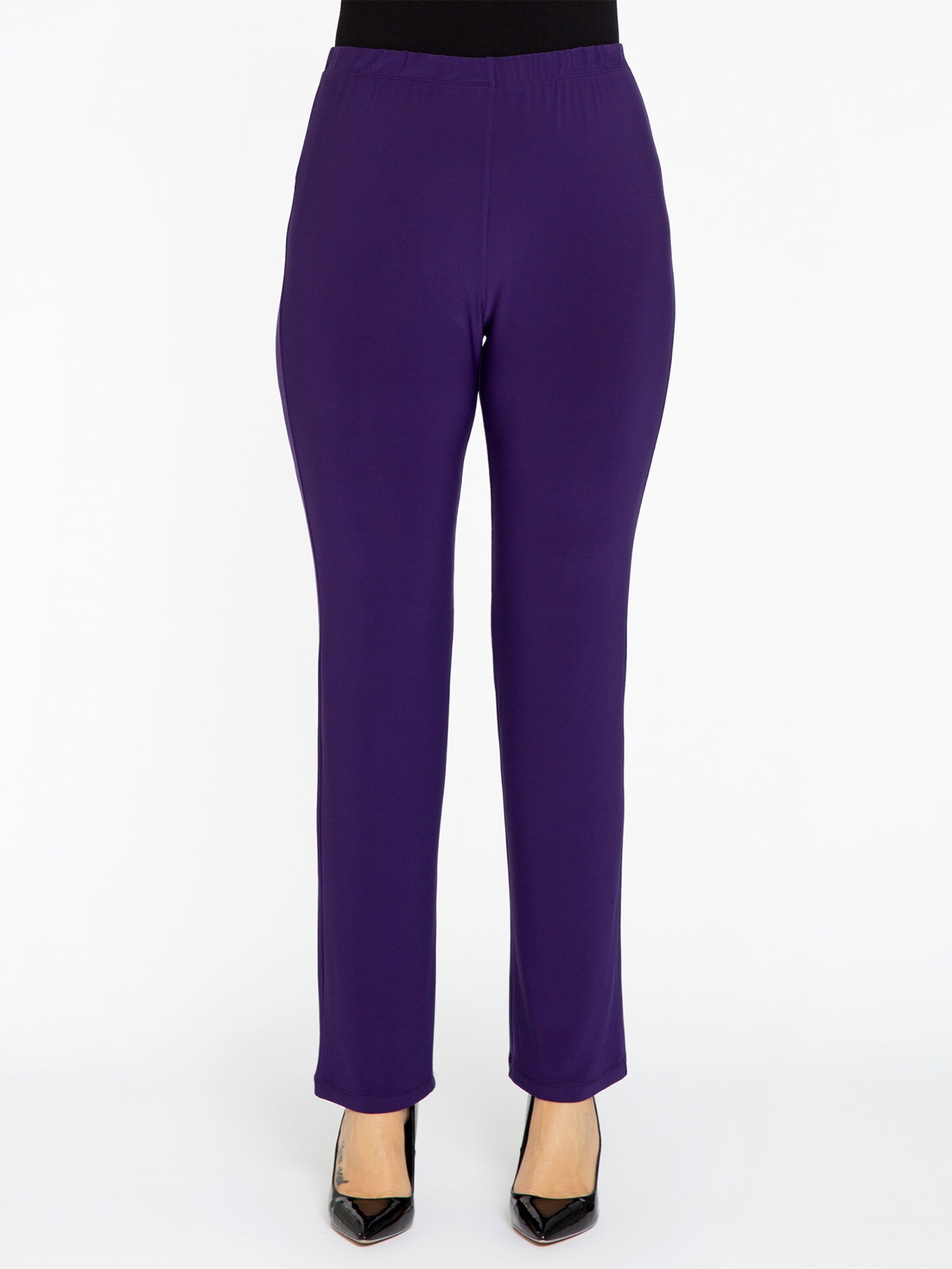 YOEK Skinny Leggings ' Dolce ' in Lila: voorkant