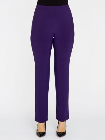 Yoek Skinny Leggings ' Dolce ' in Purple: front