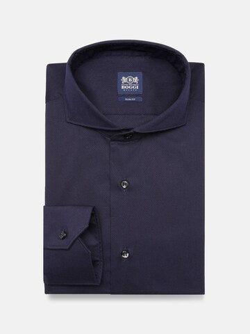 Boggi Milano Slim Fit Hemd in Blau