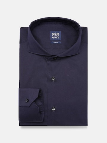 Boggi Milano Slim fit Overhemd in Blauw
