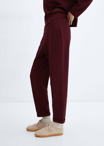 MANGO Tapered Pants in Red