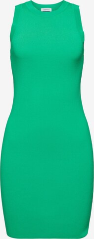 Robes en maille ESPRIT en vert : devant
