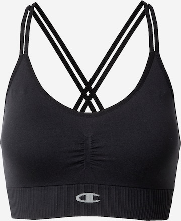 Champion Authentic Athletic Apparel Bustier Sport bh in Zwart: voorkant