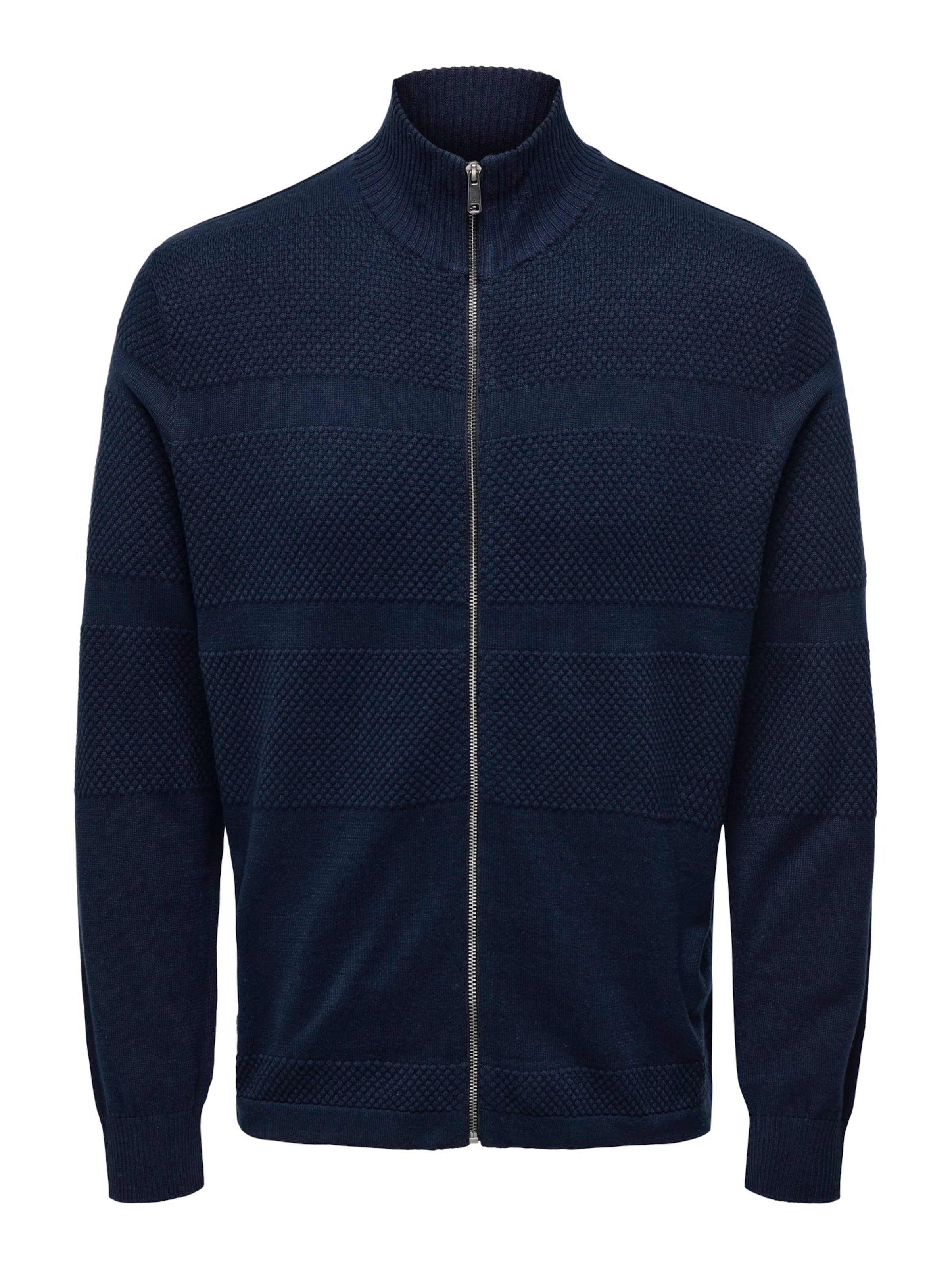 Only & Sons Strickjacke 'ONSMALIK' in Blau: Vorderseite