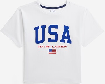 T-Shirt 'USA' Polo Ralph Lauren en blanc : devant