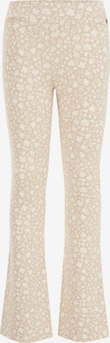 WE Fashion Flared Leggings in Beige: voorkant