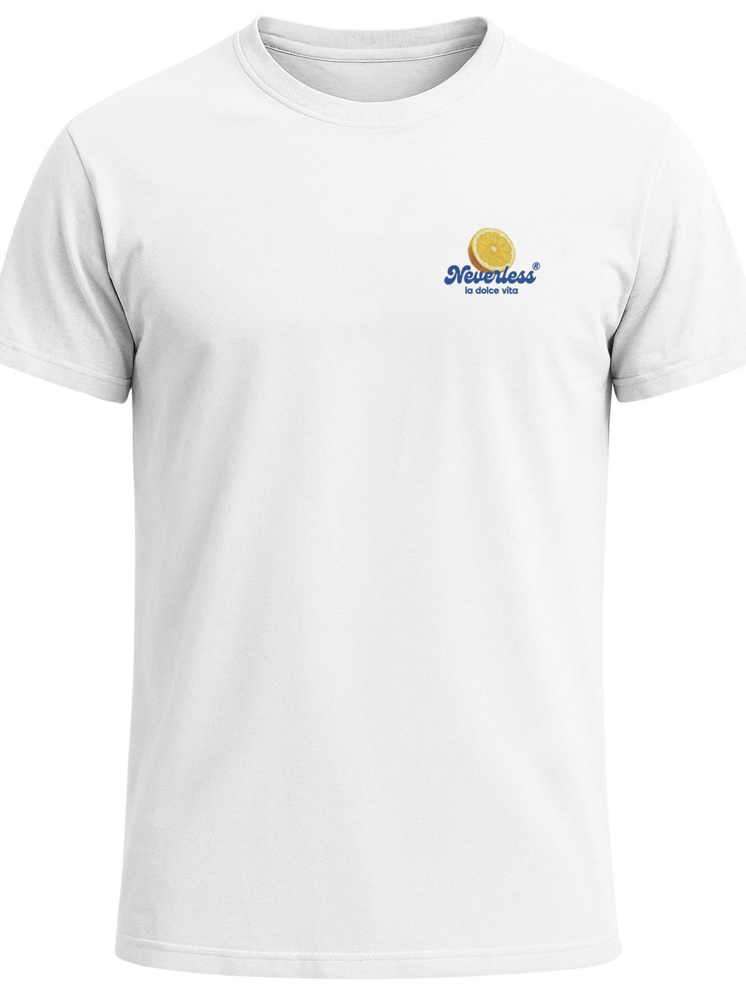 Neverless Shirt 'Lemon Squeezy' in White: front