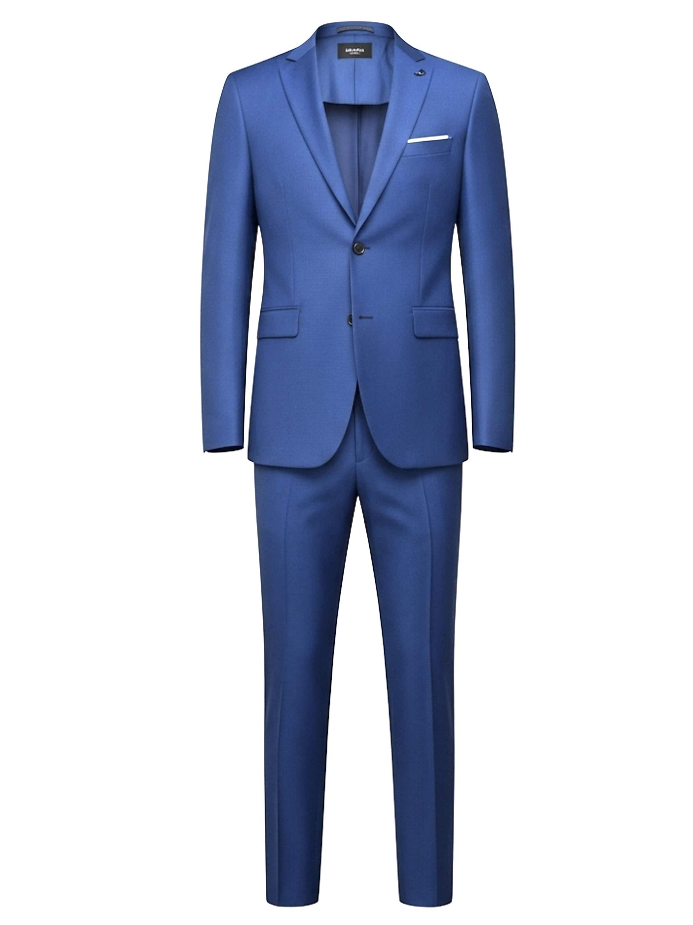Keskin Collection Skinny Suit 'Anzug 2 teilig Slim Fit viele Farben' in Blue: front