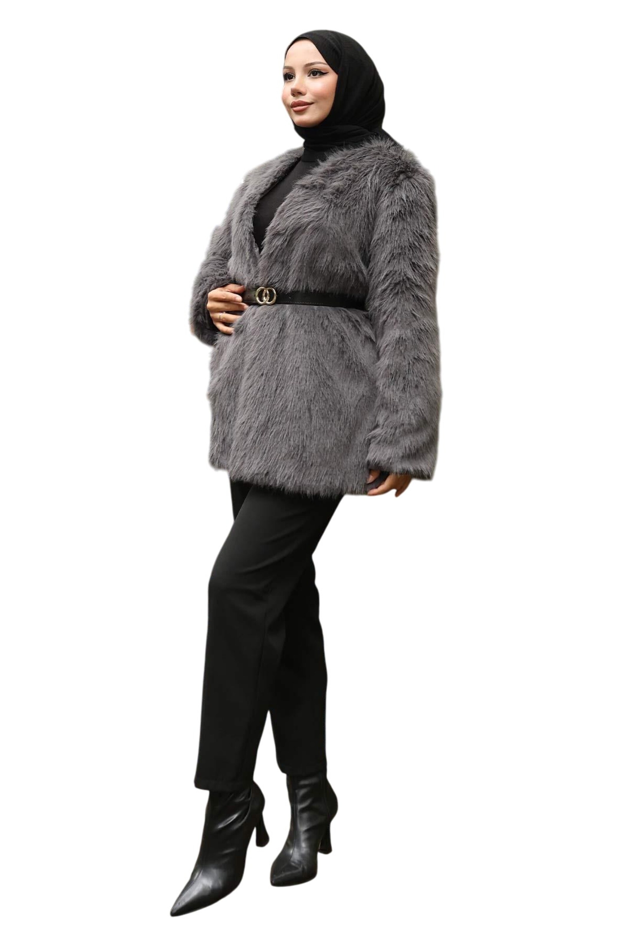 MODAMIHRAM Winterjas in Grijs