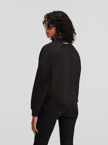 Karl Lagerfeld Sweatshirt 'Rhinestone' i svart