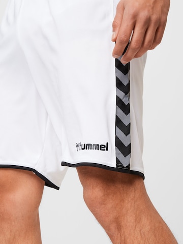 Regular Pantalon de sport 'Poly' Hummel en blanc