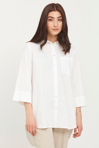 b.young Blouse in Wit: voorkant