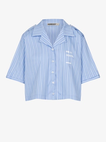 FEMSSY Bluse 'LOU'‌‌ in Blau: Vorderseite