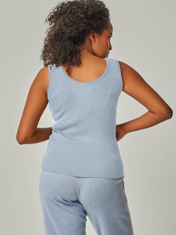 Tops en tricot 'TOP BLOSSOM - Geripptes Merino Top mit Rundhals' YOU LOOK PERFECT en bleu