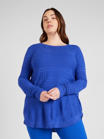 ONLY Carmakoma - Jersey 'NEWAIRPLAIN' en azul: frente