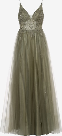 Unique Evening Dress in Green: front