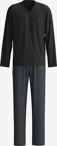 CALIDA Long Pajamas 'Relax Streamline' in Black: front