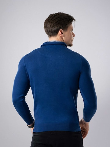 PANTONECLO Trui 'Pantoneclo Men’s Mock Sweater' in Blauw