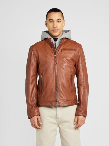 Gipsy Between-season jacket 'Baxder' in Brown: front