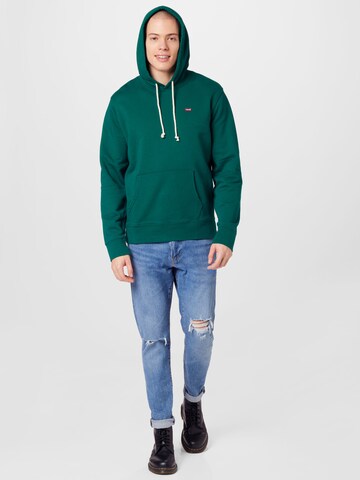 LEVI'S ® Regularny krój Bluzka sportowa 'Original Housemark Hoodie' w kolorze zielony