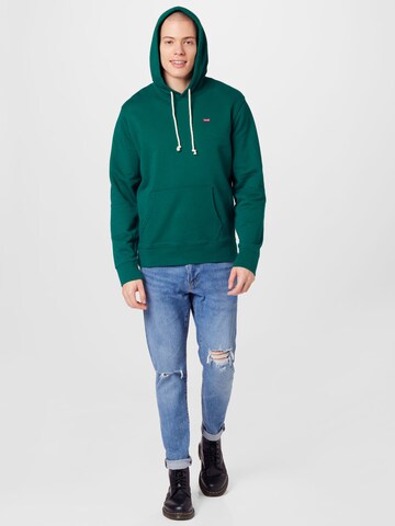 LEVI'S ® Regular Fit Sweatshirt 'Original Housemark Hoodie' in Grün