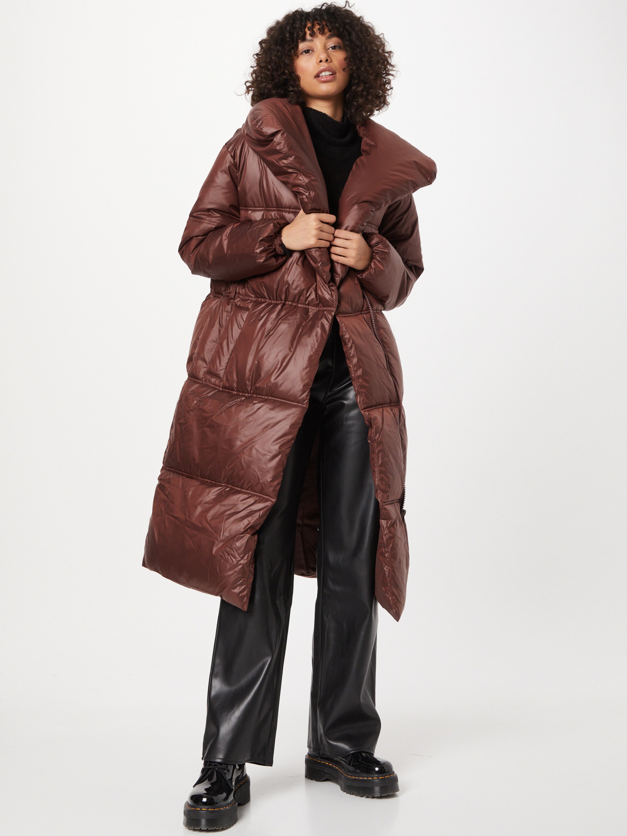 Frauen Mäntel Missguided Mantel in Schoko - SH05961 Frauen Mäntel Missguided Mantel in Schoko - SH05961