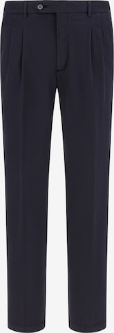 Boggi Milano - Slimfit Calças com pregas em azul: frente