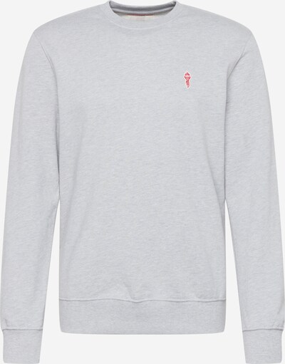 Revolution Sweater majica u siva melange / crvena / bijela, Pregled proizvoda