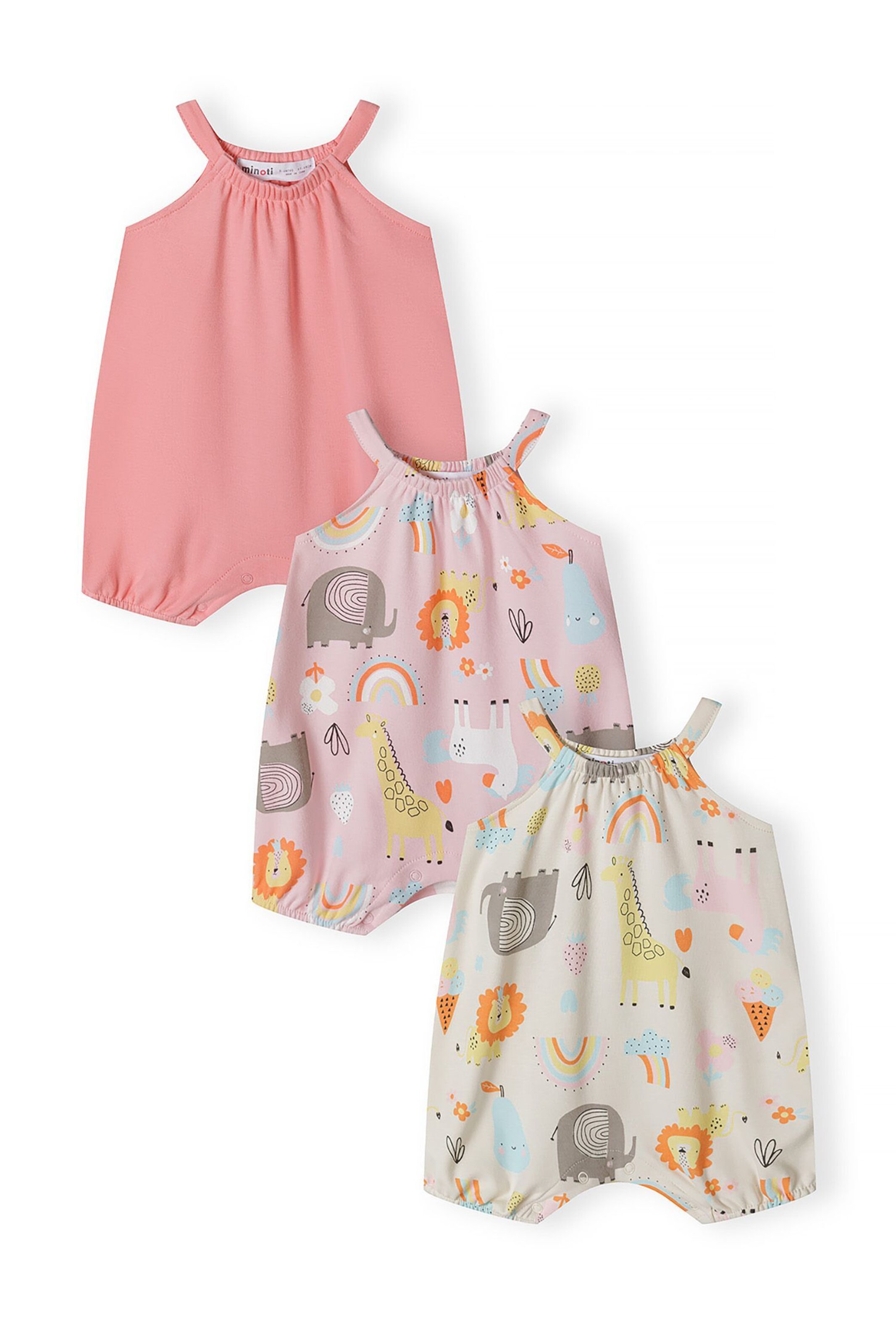 MINOTI Romper/bodysuit in Pink: front