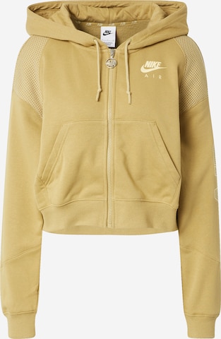 Nike Sportswear - Casaco em moletão em amarelo: frente