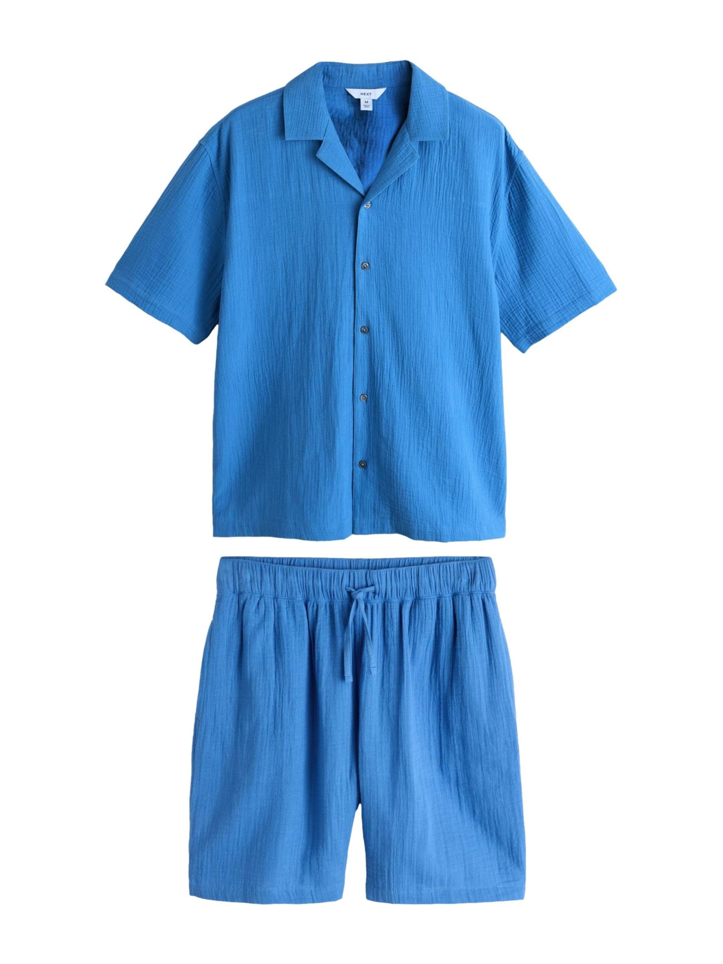 Next Pyjama kort in Blauw: voorkant