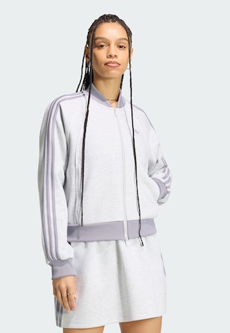 Veste de survêtement ADIDAS ORIGINALS en gris : devant
