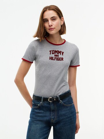 TOMMY HILFIGER Shirt 'Varsity' in Grey: front