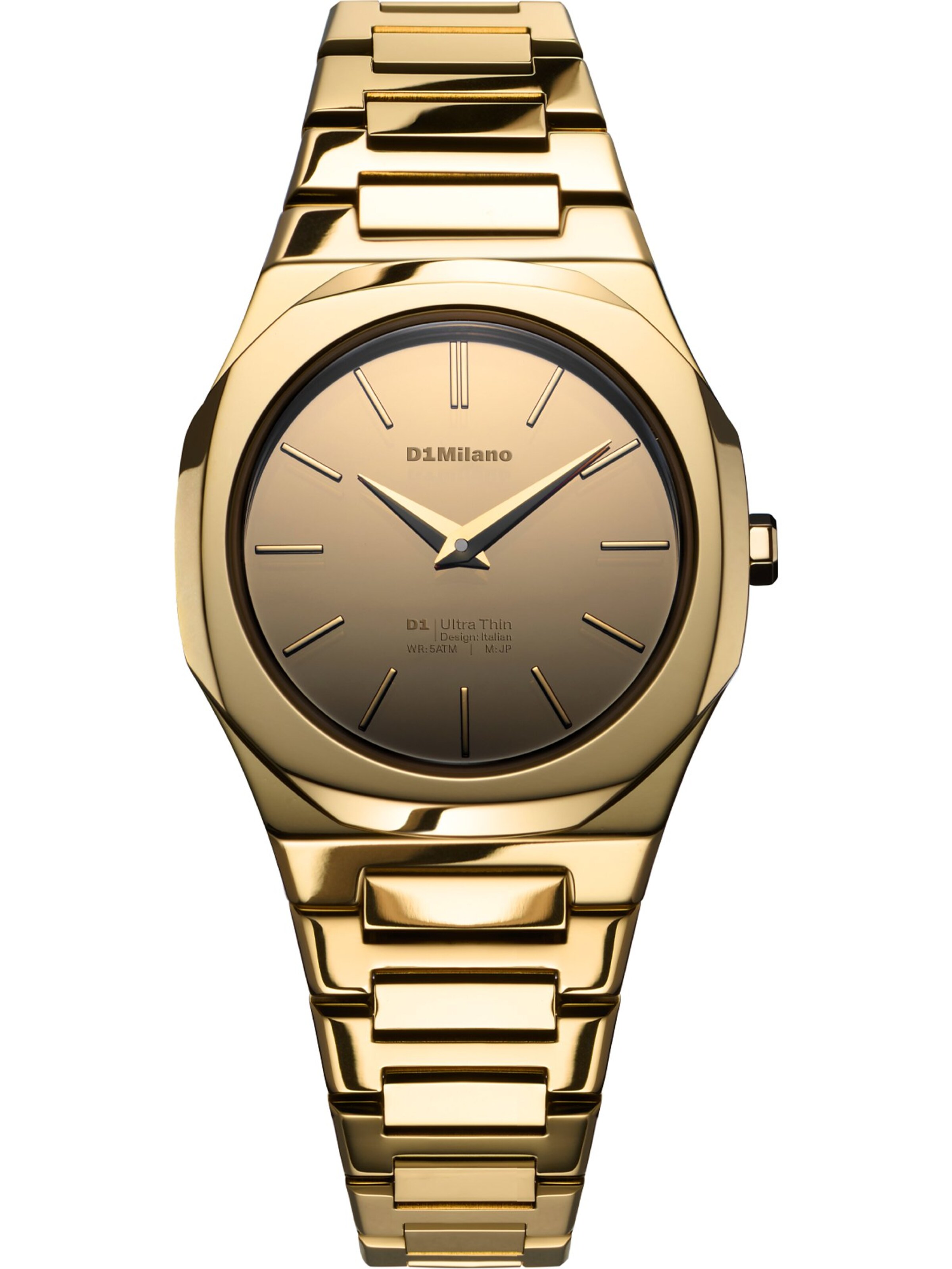D1 Milano Analog Watch in Gold: front