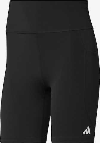 ADIDAS PERFORMANCE Skinny Παντελόνι φόρμας 'DailyRun' σε μαύρο: μπροστά