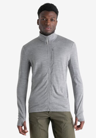 ICEBREAKER - Sudadera con cremallera deportiva en gris: frente