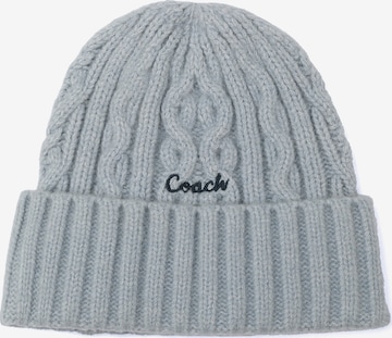 mėlyna COACH Megzta kepurė: priekis
