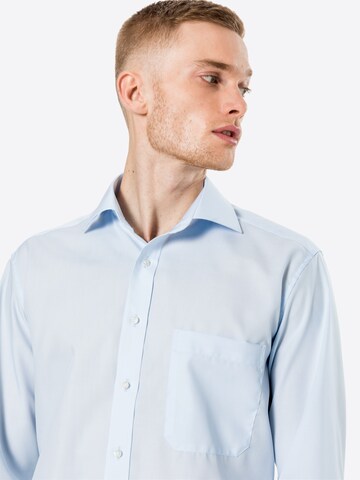 ETERNA - Ajuste regular Camisa de negocios en azul