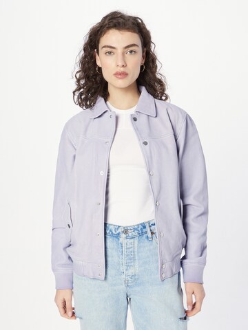 Deadwood Between-Season Jacket in Purple: front