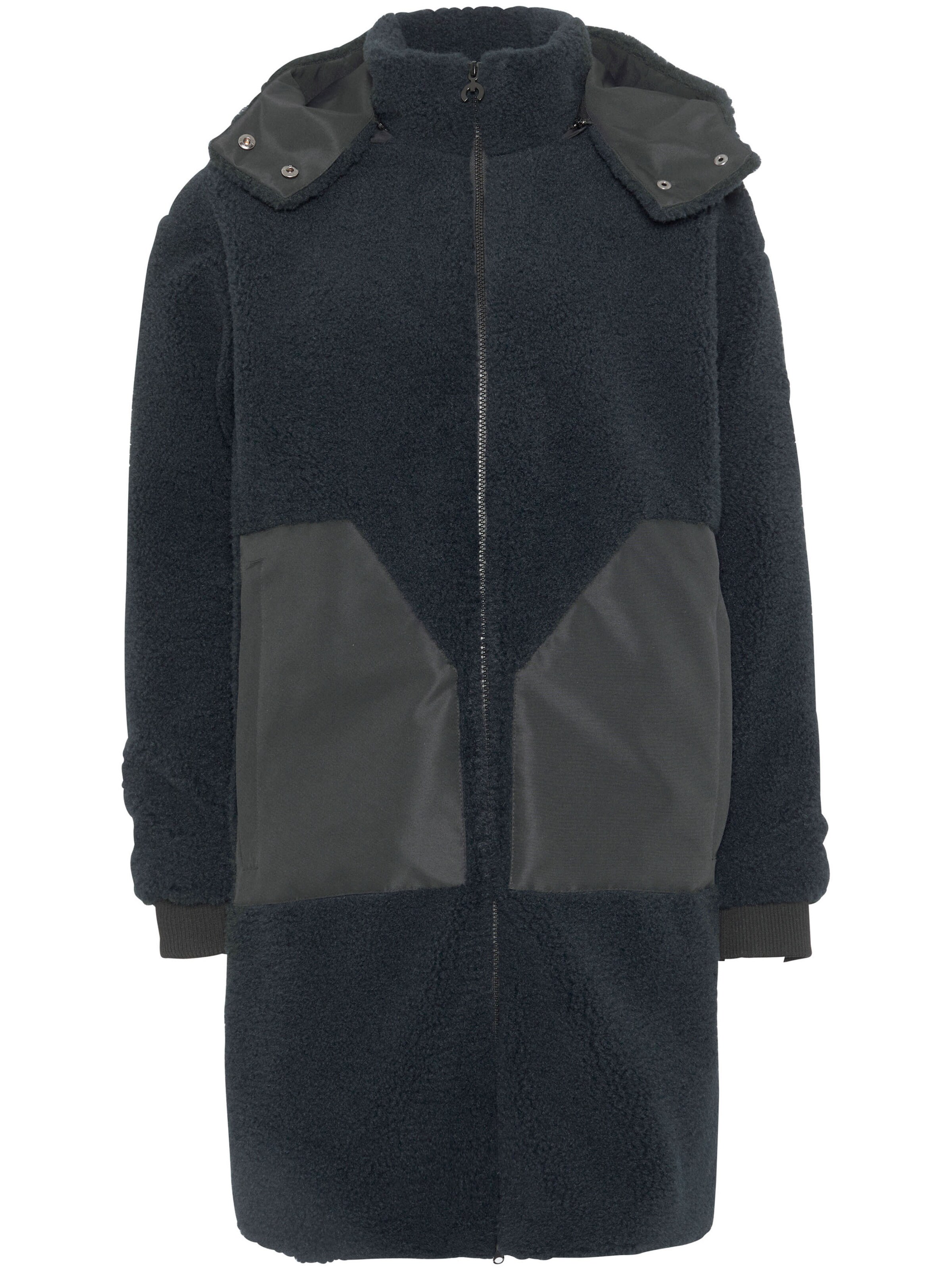 CHIEMSEE Mantel ' aus weichem Sherpa ' in Schwarz: Vorderseite