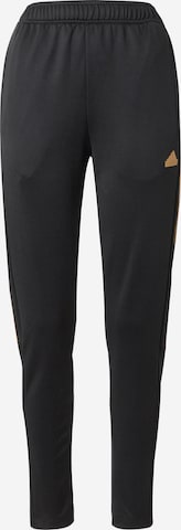 Tapered Pantaloni sportivi 'TIRO' di ADIDAS SPORTSWEAR in nero: frontale