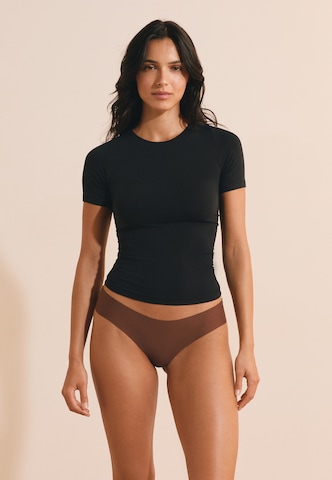 Slip 'Douce' ETAM en marron : devant