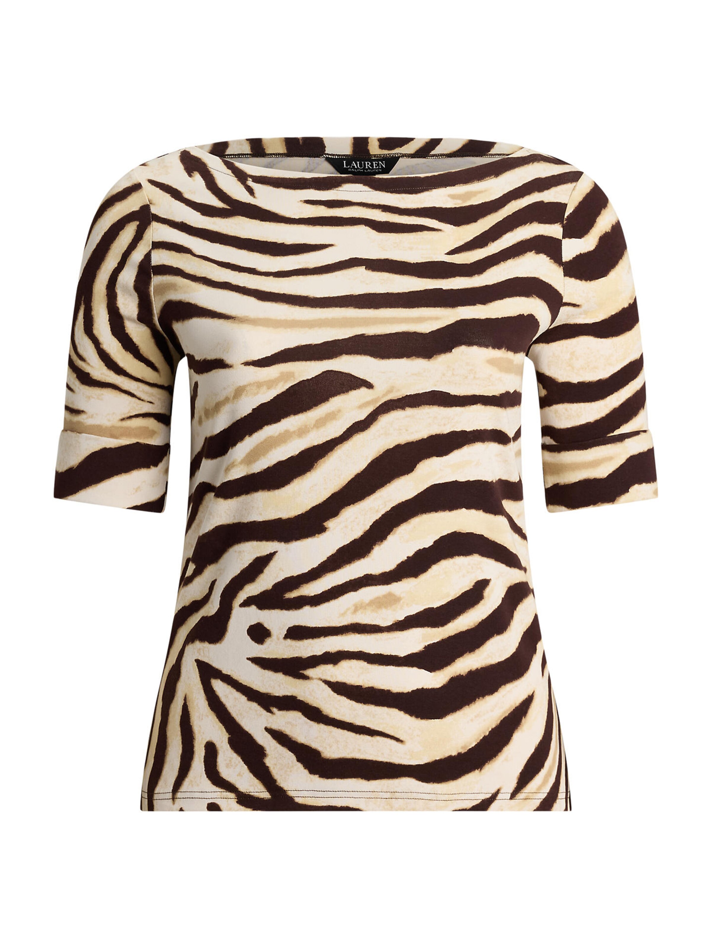 Lauren Ralph Lauren Plus Μπλουζάκι 'JUDY' σε μπεζ: μπροστά