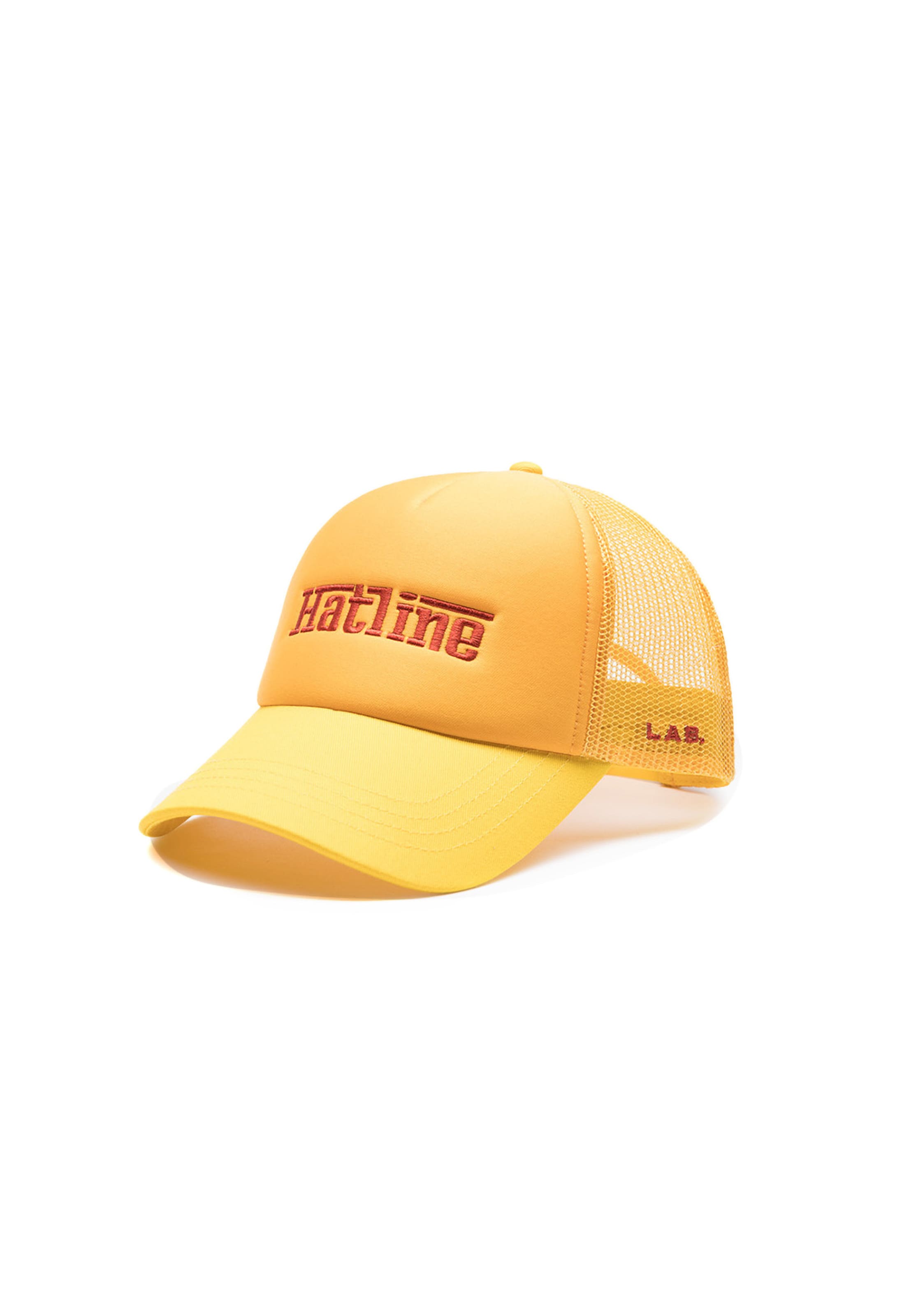 Casquette 'AUTOMOBILE ' Hatline Lab en jaune : devant