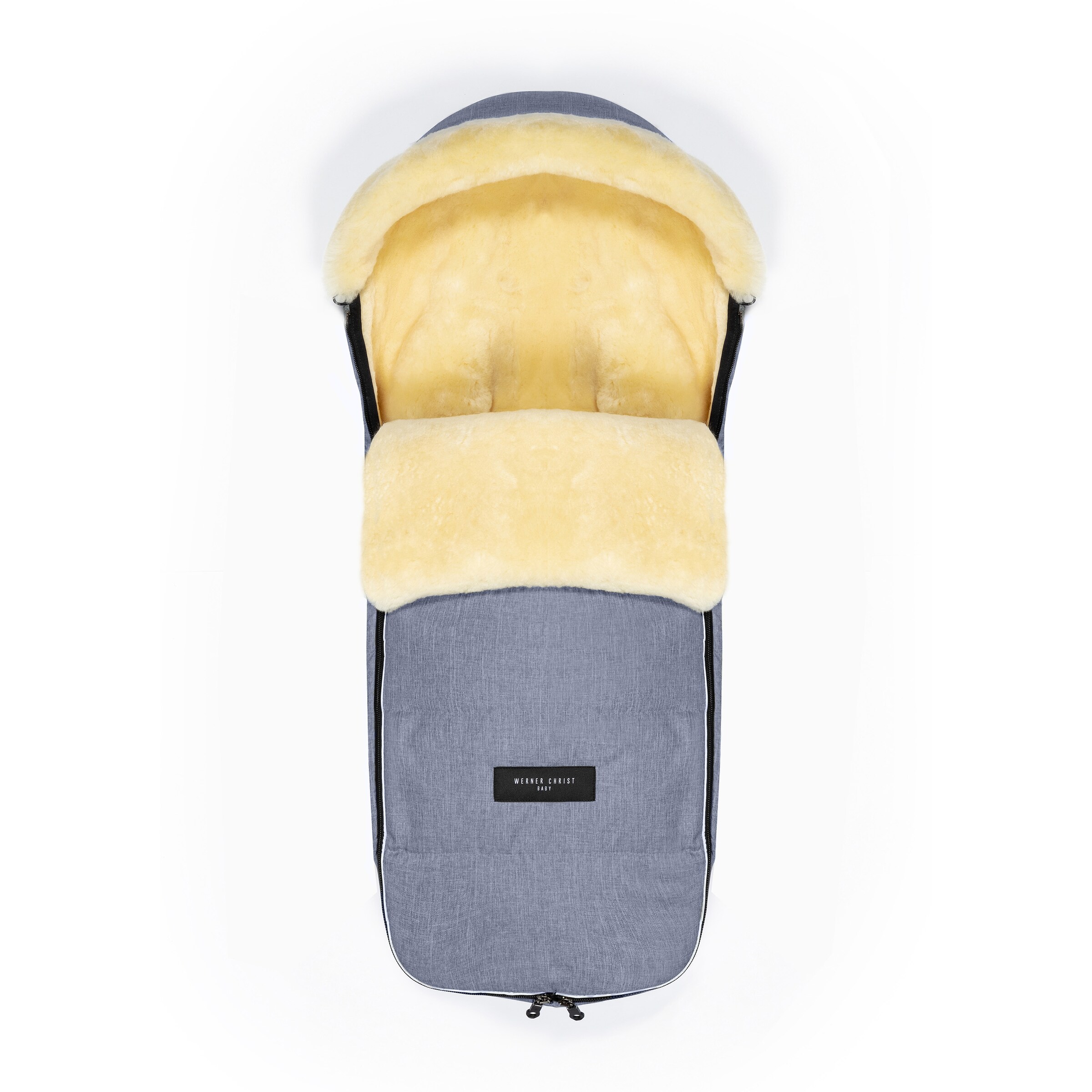 Werner Christ Baby Fußsack 'Ladis' in Blau: Vorderseite