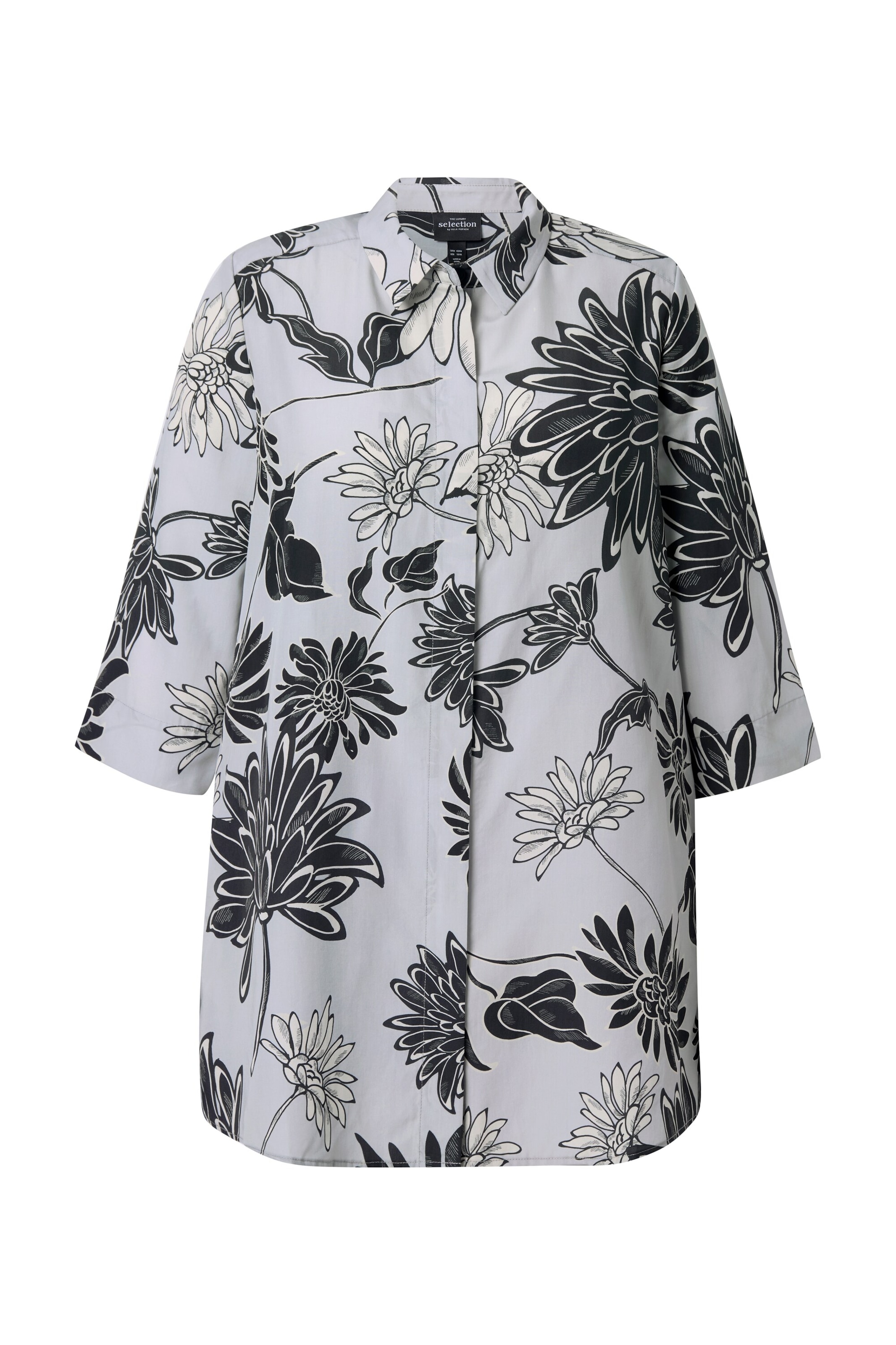 Ulla Popken Bluse in Grau: Vorderseite