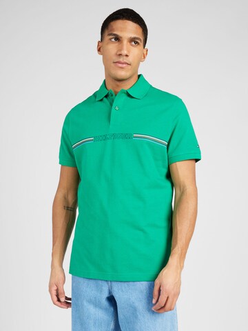 T-Shirt TOMMY HILFIGER en vert : devant